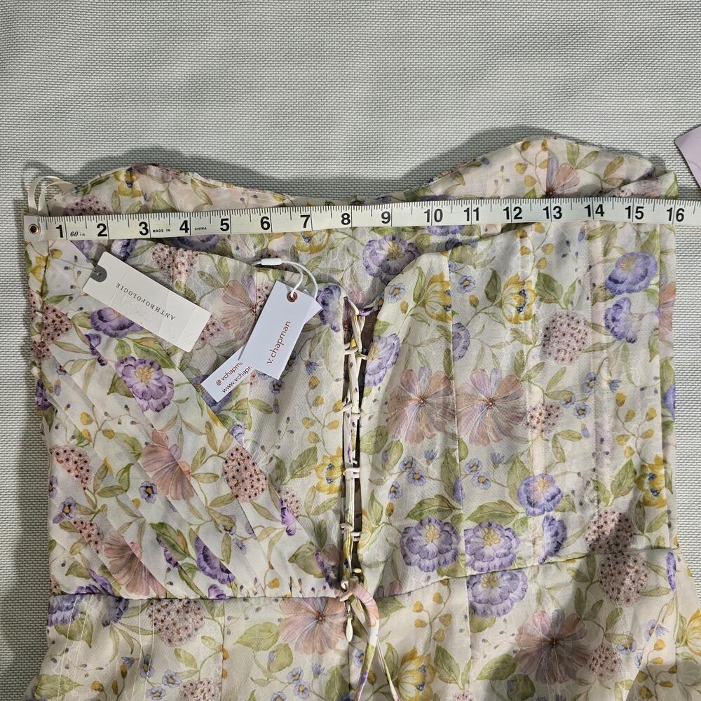 V. Chapman The Rosamund Dress in Cordoba Print Strapless Maxi Sz 12 NWT - Picture 7 of 13